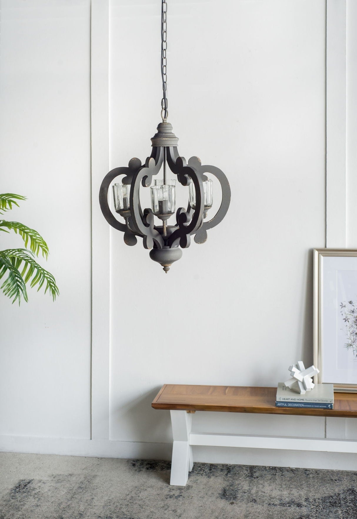 Farmhouse 6-Light Wood Chandelier Pendant Light Fixture