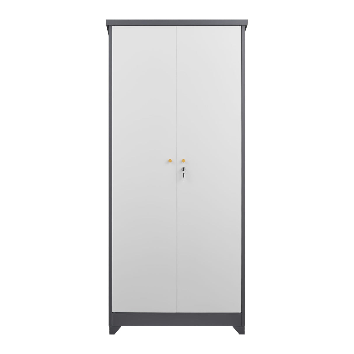 Outdoor Cabinet, Large Capacity Storage Vertical Tall Design With Shelves And Secure Lock