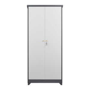 Outdoor Cabinet, Large Capacity Storage Vertical Tall Design With Shelves And Secure Lock