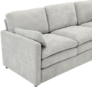 Cozy Upholstered 3 Seater Sofa With Double Cushion