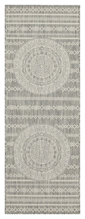 Sunshine - 5'3" X 7'3" Indoor, Outdoor Area Rug - Silver - Polypropylene