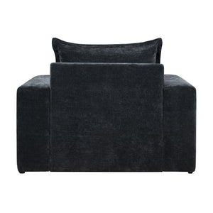 Upholstered Accent Chair With Wide Armrests And Ergonomic Back Support