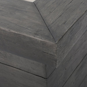 Anchorage - Wood Square Fire Pit 40, 000 Btu - Gray