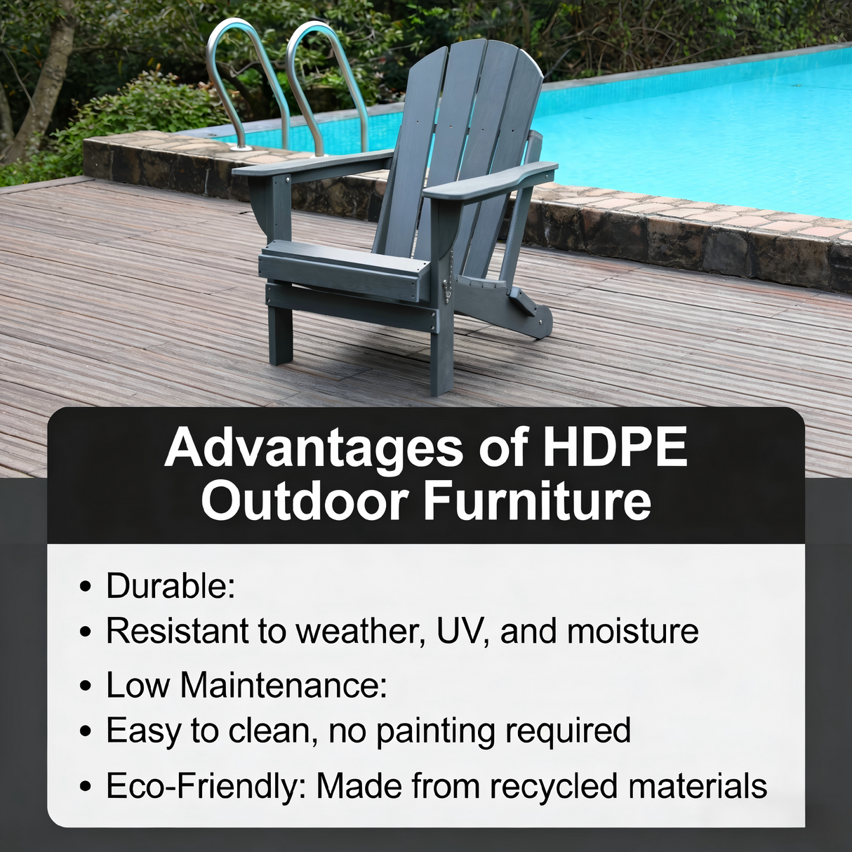 Adirondack Folding Chair with Dual Cup Holders