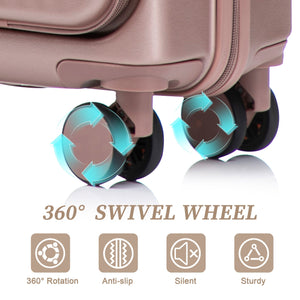 14'/20' 2-Piece ABS Spinner Wheel Luggage Set