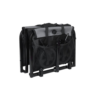 Collapsible Wagon with Wheels - 3 in 1 Lightweight Utility Camping Wagons Carts Foldable (Black)