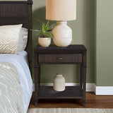 Nightstand with Drawer and Lower Shelf