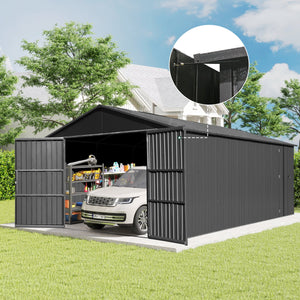 12x15FT Outdoor Metal Garage Shed