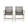 Outdoor Dining Chair Acacia Wood Frame (Set of 2)