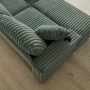 3 Seater Sofa With 2 Ottomans For Living Room