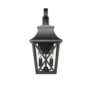 Black Outdoor Wall Lantern 2-Light