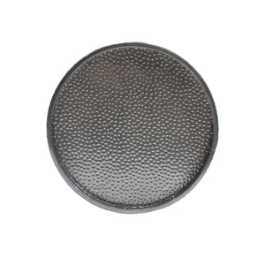 Modern Round Accent Table With Hammered Surface