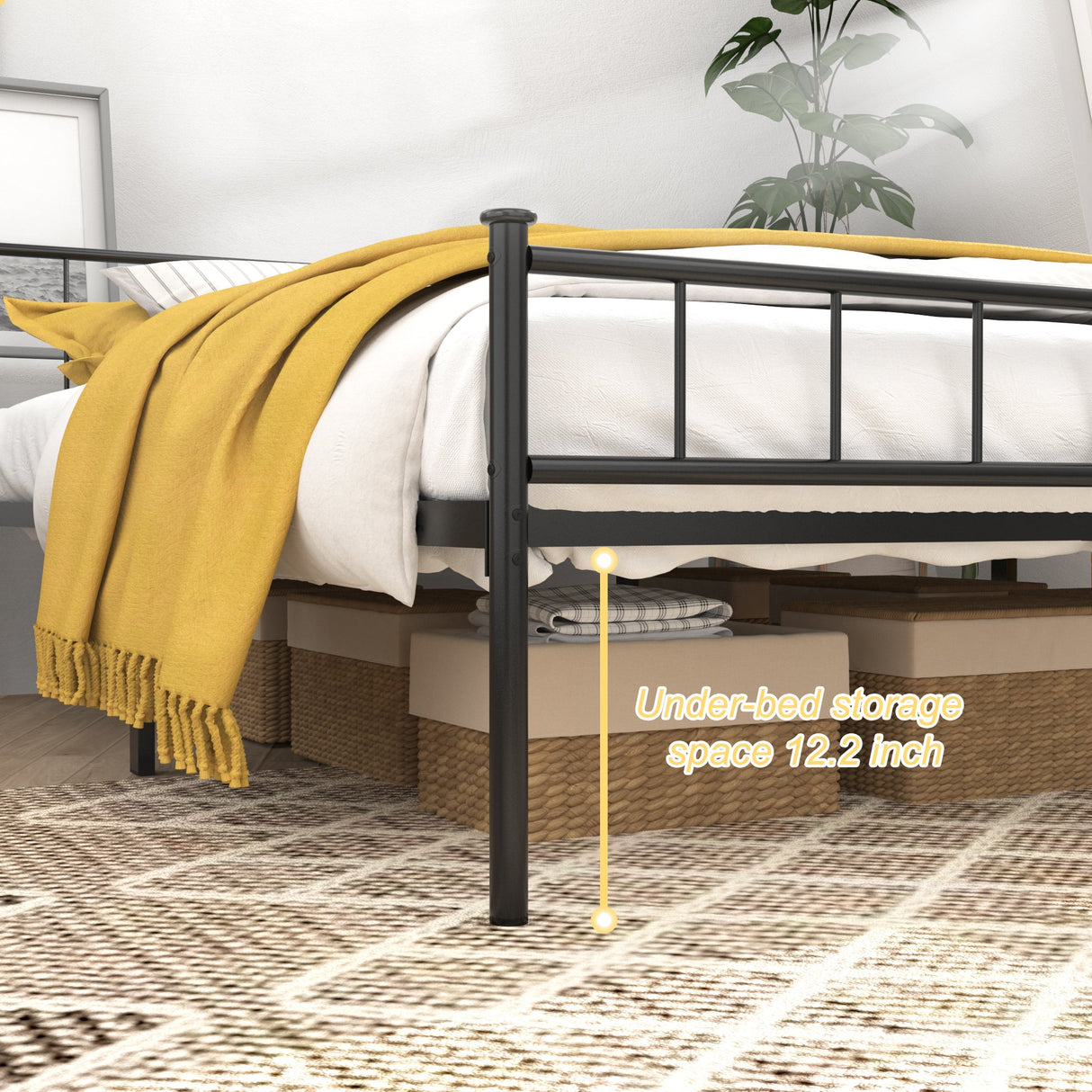 Queen Size Bed Frame, Headboard and Footboard