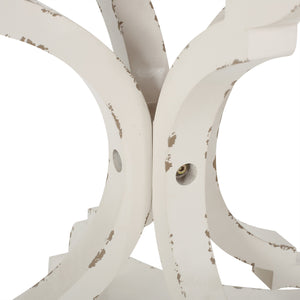 Accent Table with Hourglass Base and French Country Design