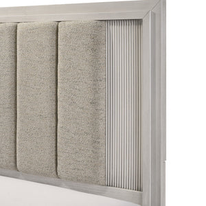 Plush Upholstered Headboard Framed Bed