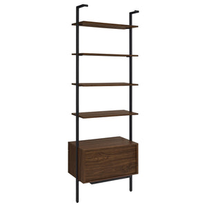 Wendell - 4 Shelf Storage Wall Bookshelf - Walnut