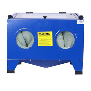 Bench Top Portable Sand Blaster Cabinet Kit 25 Gallon With 80 Psi Capacity - Blue