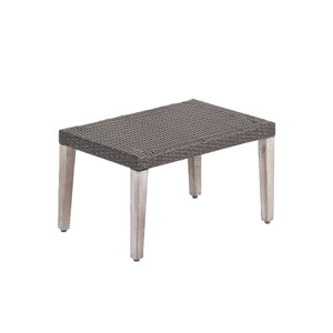 Savannah Outdoor Wicker And Ottoman - Gray