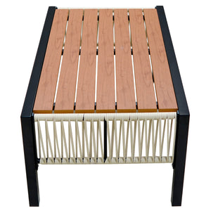 U_Style Multi-person Outdoor Iron Sofa Set with Table