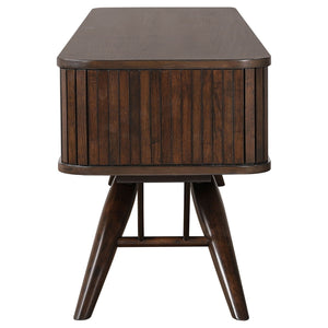 Stewart - TV Stand With Sliding Doors - Walnut