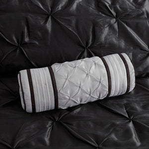 7 Piece Tufted Comforter Set Black California King