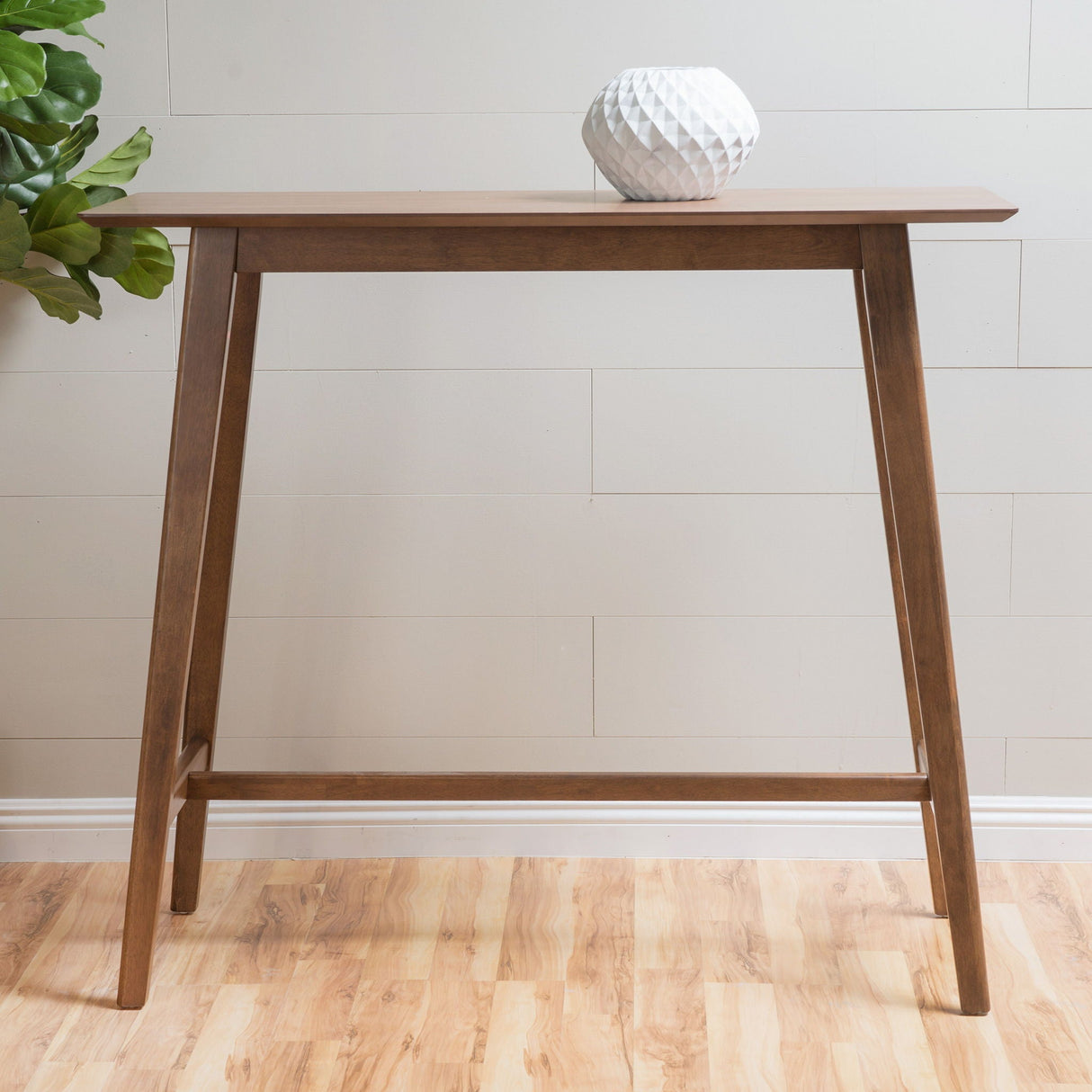 Bar Height Dining Table With Splayed Legs And Elongated Rectangular Top
