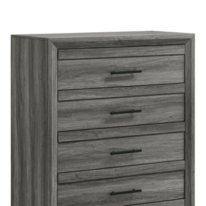 Denver - 5 Drawer Chest - Gray