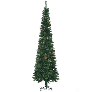 HOMCOM 7.5 Foot Pencil Artificial Christmas Tree