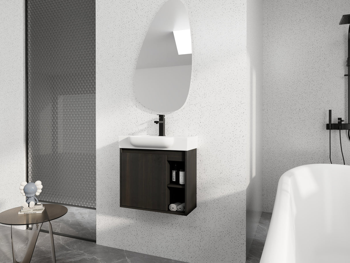 24" Wall-Mounted Bathroom Vanity