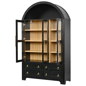 K&K 72.8" Tall Arched Pantry Cabinet