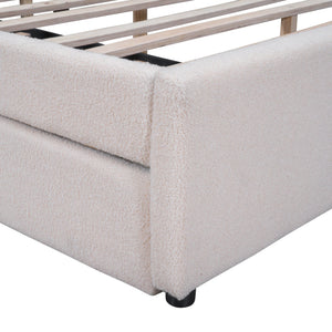 Upholstered Platform Bed With Trundle