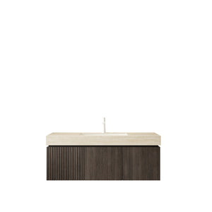 MURI 48" Bathroom Vanity & Sink with Floating Plywood Storage
