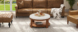 Modern Large Round Ottoman Coffee Table