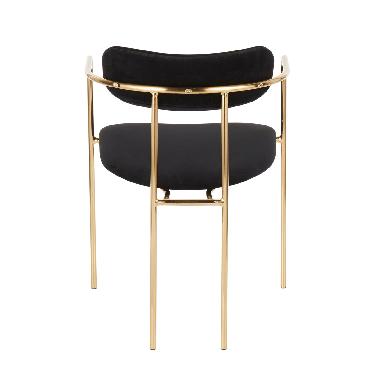 Demi Contemporary Chair in Gold Metal - Set of 2