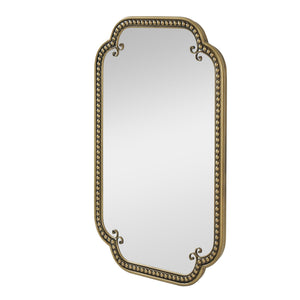 Gold Irregular Beaded Metal Framed Wall Mirror - Large