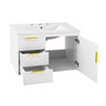 Wall Mounted Bathroom Cabinet With Side Cabinet Combo