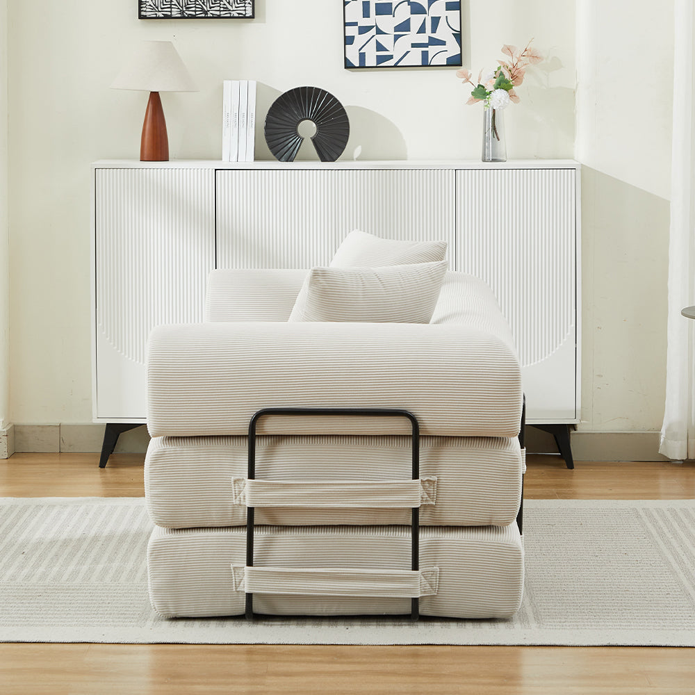 Folding Sofa Bed Convertible Couch with 2 Pillows