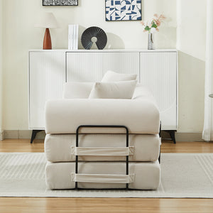 Folding Sofa Bed Convertible Couch with 2 Pillows