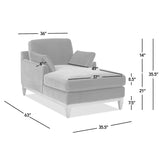 Brooding 62" Upholstered Chaise Lounge Chair with Reversible Cushions