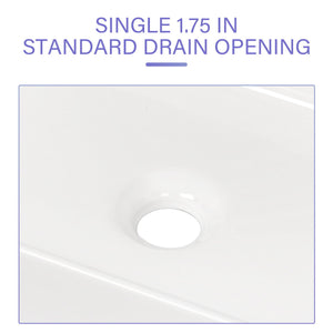 Modern European Design Ceramic Rectangular Vessel Bathroom Sink