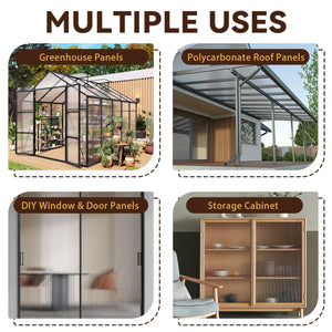 4' x 2' Twin-Wall Polycarbonate Greenhouse Panels (10 Pack)