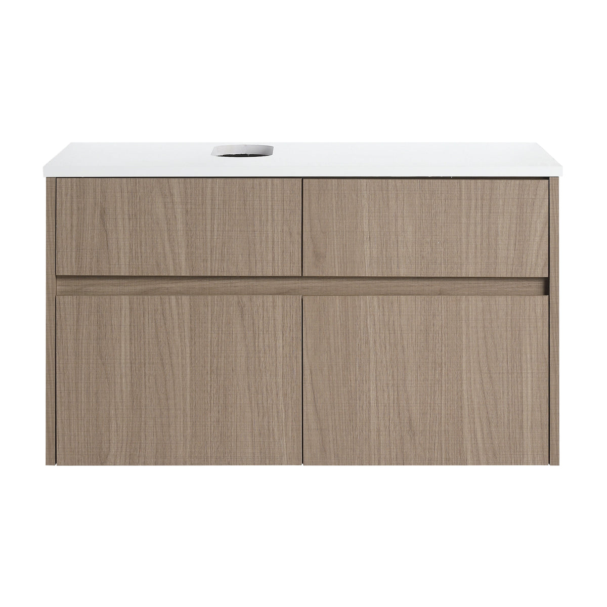 32-Inch Wall-Mounted Bathroom Vanity with Soft Close Doors and Drawer