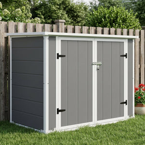 Horizontal Outdoor Storage Shed with Ramp & Hydraulic Lid