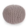 Moro - Knitted Round Pouf with Pumpkin Shape