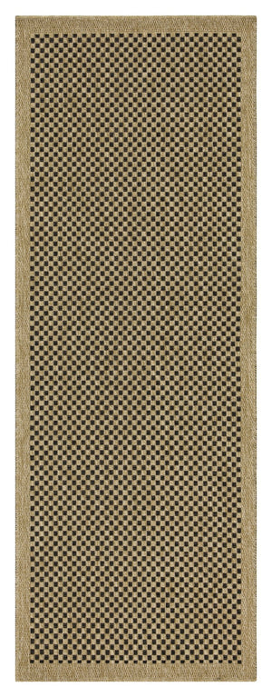 Earth GC_NTL1003 Jute/Black 5 ft. 3 in. x 7 ft. 3 in. Indoor/Outdoor Area Rug