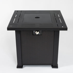 Square Fire Pit Table - Brown