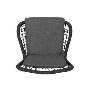 Outdoor Wicker Club Chair With Cushions (Set of 2)