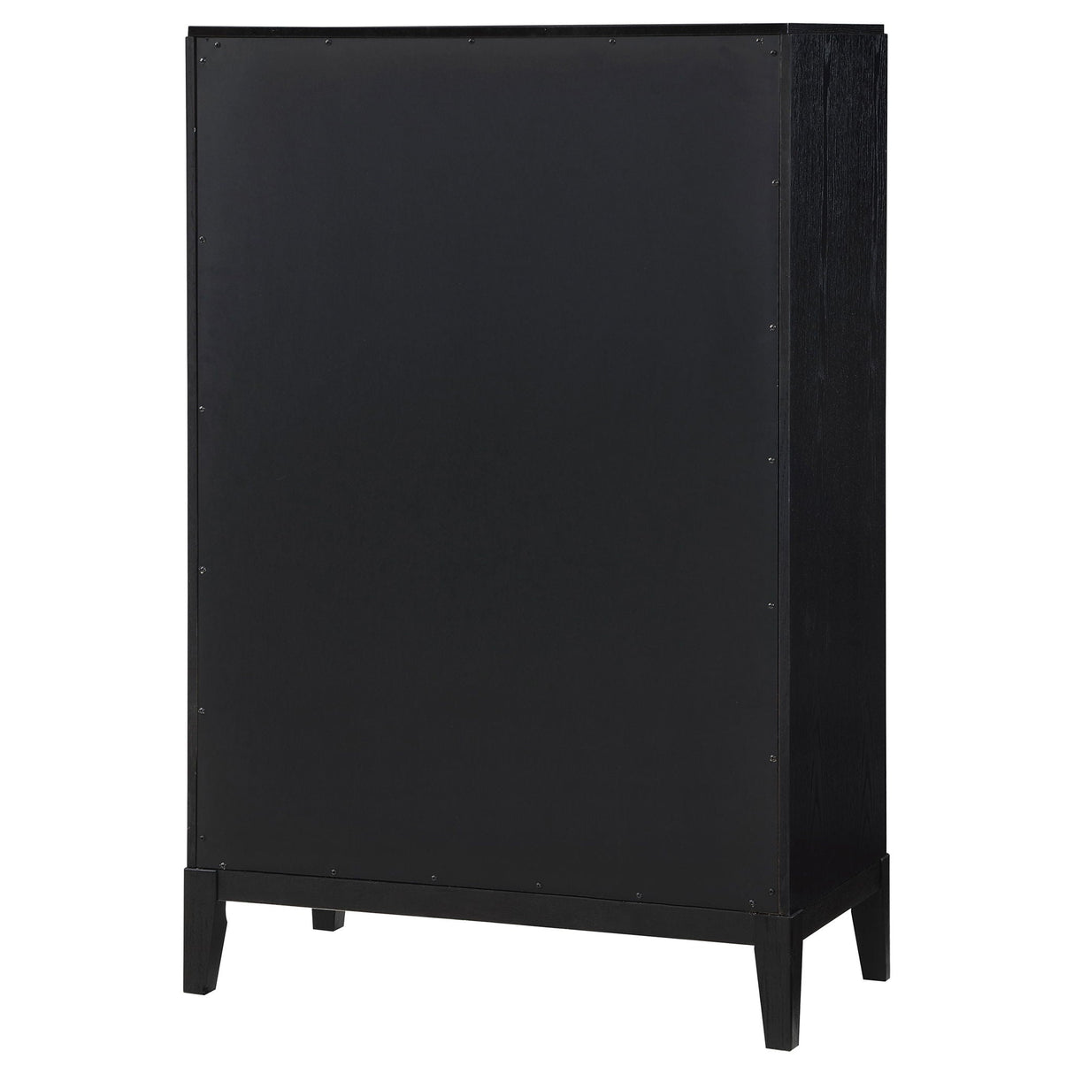 Mason - 5 Drawer Chest With Fluted Design - Black