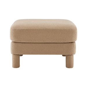 Coffee Ottoman with Boucle Fabric