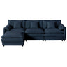 Modern Comfy Deep Seat Modular Sectional Sofa Cloud Couch With Ottoman